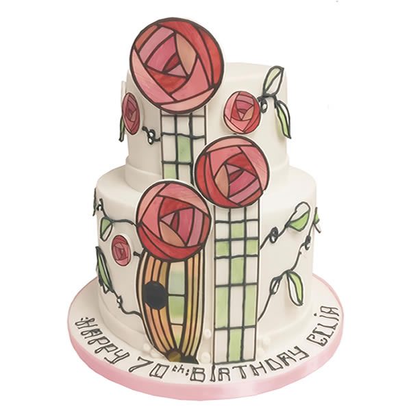 Charles Rennie MacIntosh Cake