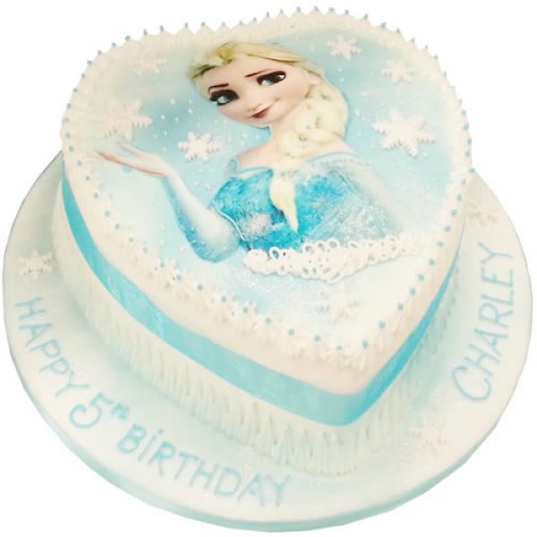 Loveheart Frozen Birthday Cake
