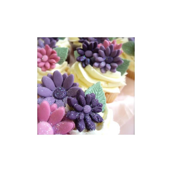 Purple Daisy Cupcakes