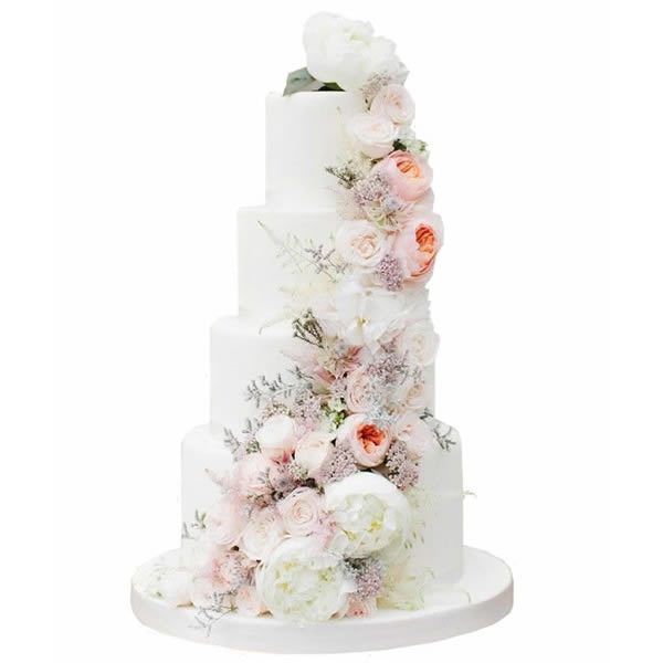 Summer Blossom Wedding Cake