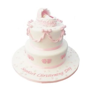 Sleeping Baby Christening Cake