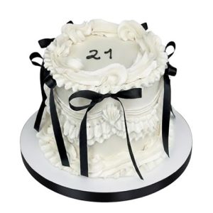 Black Bows Birthday Cake