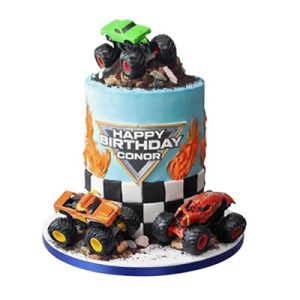 Monster Trucks Birthday Cake