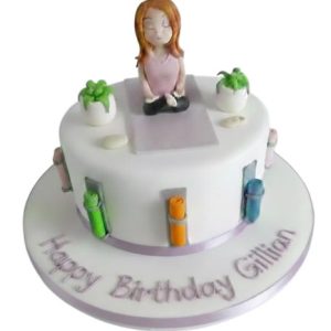 Yoga Birthday Cake