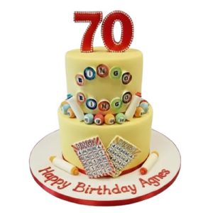 Bingo Birthday Cake